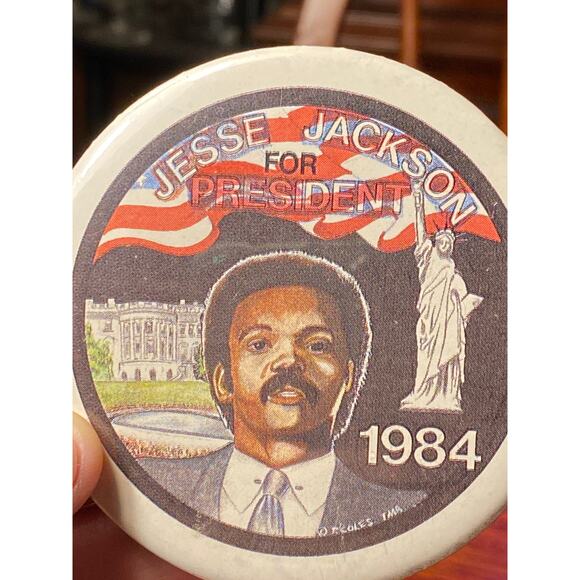 Lot of 5 Jesse Jackson for President 1988 Campaign Buttons Pins Badges 3 types - Picture 14 of 14